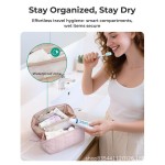 现货亚马逊新款化妆包防水便携旅行洗漱包大容量高级化妆品收纳包