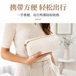 新款绒布压纹收纳包轻便美妆洗漱化妆包日常杂物配件流苏收纳袋