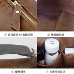 疯马皮洗漱包大容量手拿包复古中性化妆包跨境爆款手提包pu收纳包