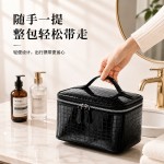 跨境爆款pu鳄鱼纹收纳包化妆箱大容量便携式手提化妆品化妆包批发
