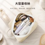新款斜布纹pu化妆包大容量户外旅行化妆品便携包手提洗漱收纳包