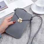 厂家直销女式潮锁扣斜挎pu皮触屏手机钱包女复古学生搭扣小钱夹