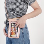 2025新款女式潮锁扣斜挎pu皮触屏手机钱包女复古学生搭扣小钱夹