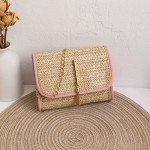 女包2022新款编织纹锁扣金属流苏小方包休闲简易手机包small bag