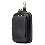 男士真皮手机腰包男用穿皮带牛皮手机包工地多功能挂包waist bag