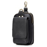 男士真皮手机腰包男用穿皮带牛皮手机包工地多功能挂包waist bag