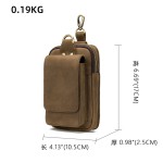 男士真皮手机腰包男用穿皮带牛皮手机包工地多功能挂包waist bag