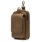 男士真皮手机腰包男用穿皮带牛皮手机包工地多功能挂包waist bag