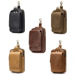 男士真皮手机腰包男用穿皮带牛皮手机包工地多功能挂包waist bag