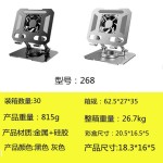 新款跨境碳素钢平板电脑支架360°升降旋转折叠便携增高金属支架