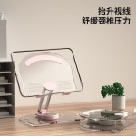 全透明亚克力平板支架多功能折叠桌面手机支架360°旋转懒人