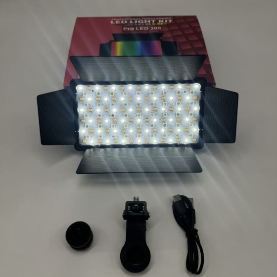 U300LED补光灯 RGB口袋灯 摄影摄像平板灯方形户外便携直播补光灯