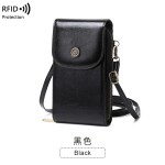 跨境2024新款RFID防磁手机包复古油蜡皮手机袋百搭女士单肩斜挎包