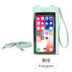 触屏手机包女斜挎2023新款纯色简约手机袋钱包女韩版迷你单肩小包