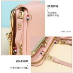 跨境2026新款竖款多层手机包钱包纯色简约条纹女士斜挎女小包批发