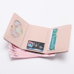 可爱卡通猫咪短款三折钱包女新款小清新多卡位小众学生零钱包卡包