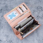 跨境新品女士长款钱包pu纯色简约零钱夹多功能大容量学生包包女夹