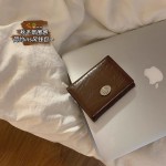 韩系ins简约高级纹理钱包耐用便携纯色学生少女短款卡包个性卡片