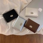 韩系ins简约高级纹理钱包耐用便携纯色学生少女短款卡包个性卡片