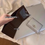 韩系ins简约高级纹理钱包耐用便携纯色学生少女短款卡包个性卡片