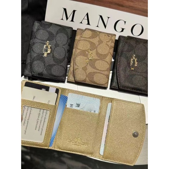 厂家现货直批蔻chi卡包卡套大牌多卡位三折包跨境欧美钱包小香风