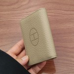 2025新款皮质证件夹女质感荔枝纹短款钱包小众收纳证件包简约卡包