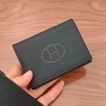 2025新款皮质证件夹女质感荔枝纹短款钱包小众收纳证件包简约卡包