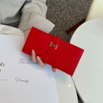 2026热销真皮长款女式钱包头层牛皮对折手拿包女士多卡位设计6905