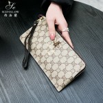 钱包女长款2026新款印花钱夹女多功能拉链大容量卡包手拿手机包潮