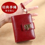 2025新款钱包女真皮质感折叠短款简约拉链钱夹卡包一体大容量钱包
