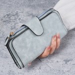 跨境热卖长款搭扣女士钱包零钱包多色卡位手机包手拿包卡包wallet
