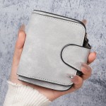 外贸新款韩版时尚女士钱包短款多卡位复古简约零钱夹女包跨境现货