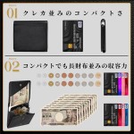 亚马逊日本款男士短款钱包头层牛皮对折零钱包简约大容量男士钱包