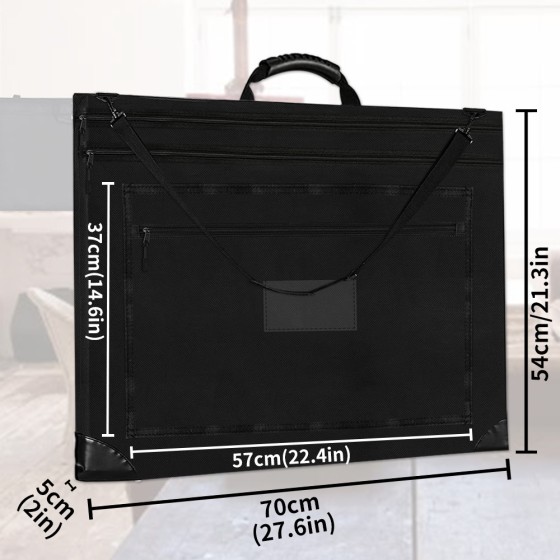 600D涤纶防水面料艺术组合包画板公告板收纳袋 Art Portfolio Bag