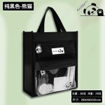 学生手提袋拎书袋补习袋补课书包手提两用包大容量简约帆布补习袋