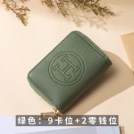 跨境2024新款精致小巧多卡位风琴式拉链卡包大容量银行卡证件包