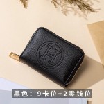 跨境2024新款精致小巧多卡位风琴式拉链卡包大容量银行卡证件包