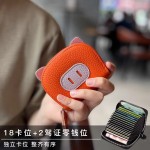 2025新款可爱小猪包简约迷你卡包清新甜美拼色风琴卡夹大容量卡包