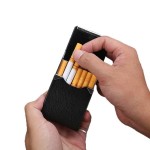 现货批发卡包创意礼品金属名片夹烟盒不锈钢PU名片盒名片夹卡套