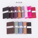 现货批发卡包创意礼品金属名片夹烟盒不锈钢PU名片盒名片夹卡套