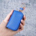 跨境时尚荔枝纹多功能钥匙包男女钥匙收纳皮套大容量一体式匙包扣