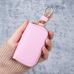 跨境时尚荔枝纹多功能钥匙包男女钥匙收纳皮套大容量一体式匙包扣