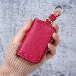 跨境时尚荔枝纹多功能钥匙包男女钥匙收纳皮套大容量一体式匙包扣