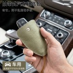 真皮抽拉式钥匙包 创意个性通用汽车钥匙收纳包小巧便携抽绳小包