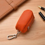 简约荔枝纹钥匙包男女通用拉链汽车钥匙收纳包便携腰挂锁匙小包