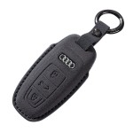 适用于奥迪钥匙套A4L A3 A6L A5汽车翻毛材质钥匙包Q2L Q3 Q5L Q8