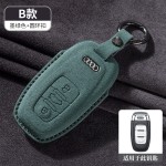 适用于奥迪钥匙套A4L A3 A6L A5汽车翻毛材质钥匙包Q2L Q3 Q5L Q8