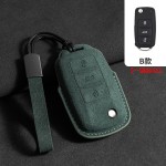 适用于大众翻毛皮钥匙套途昂探岳途观L速腾凌渡L迈腾CC全包ID4壳