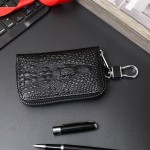 头层牛皮汽车钥匙包鳄鱼头纹真皮锁匙扣男女士遥控器大容量收纳包