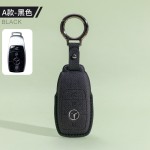 适用2023款奔驰e300l钥匙套glc260男女A/C级扣e260li翻毛皮包车内